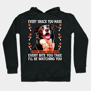 Collie Confidant: I'll Be Watching You on Vibrant Graphic Tee Hoodie